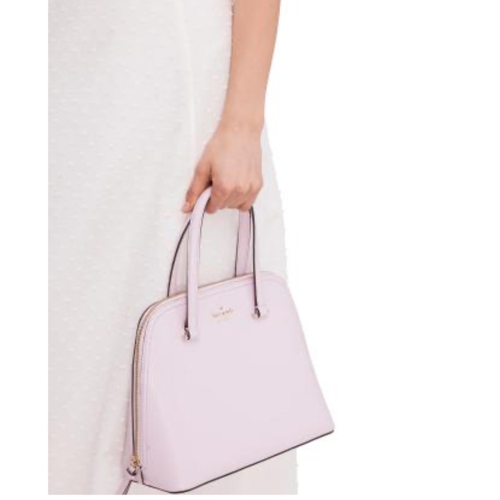 kate spade Light Pink Leather Satchel with Gold Logo - Picture 2 of 7